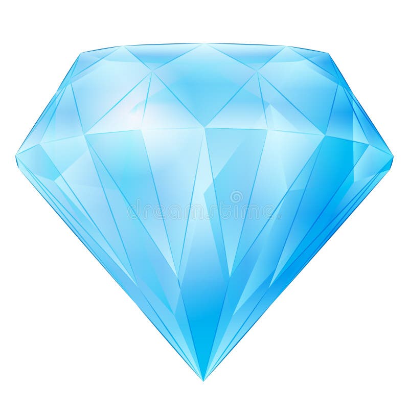 Isolated large blue diamond vector