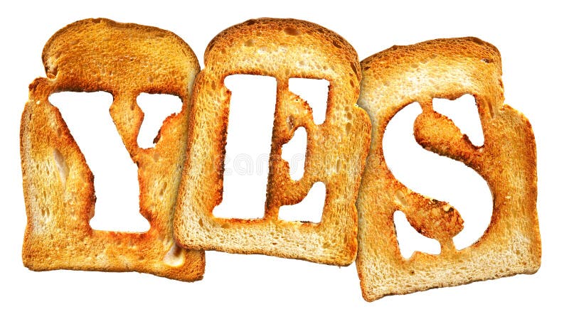 Isolated Letter of Toast alphabet