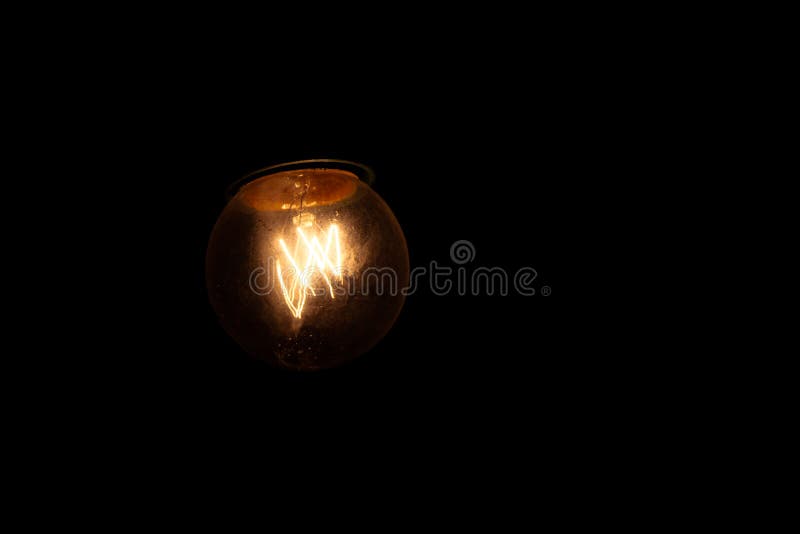 Isolated Light Bulb at Night Stock Image Image of bright, imagination