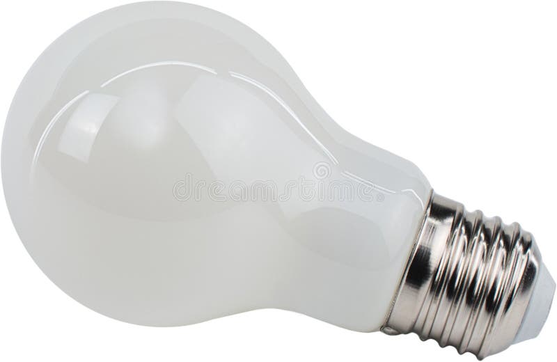 Isolated Light Bulb with Studio Light Reflections Stock Image Image