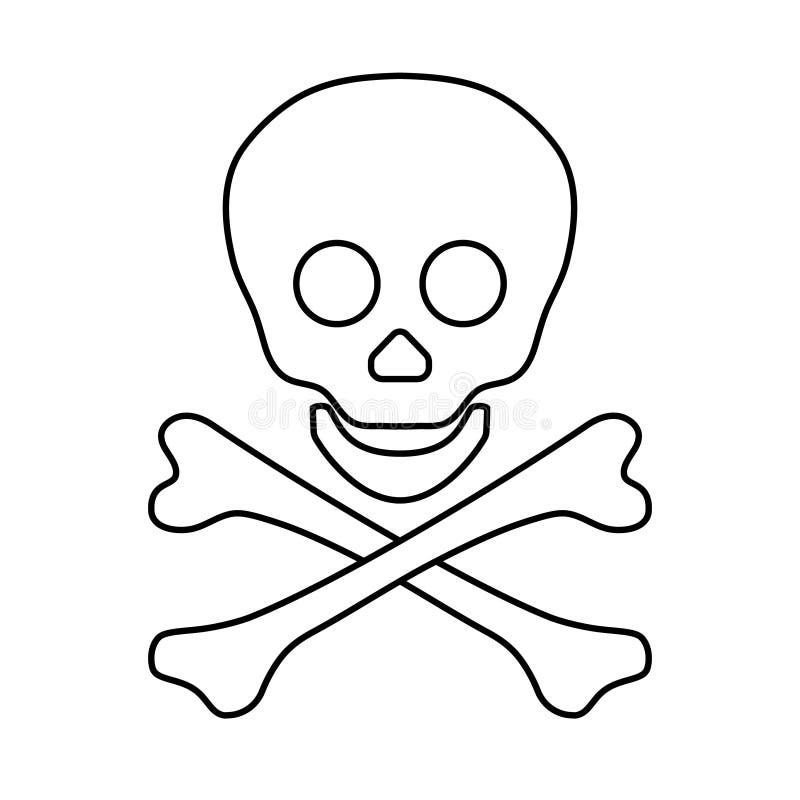 Logo skull and crossbones stock vector. Illustration of bones 129663633