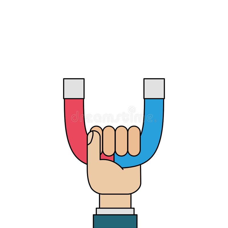 Design izolat al vectorului magnet royalty free illustration