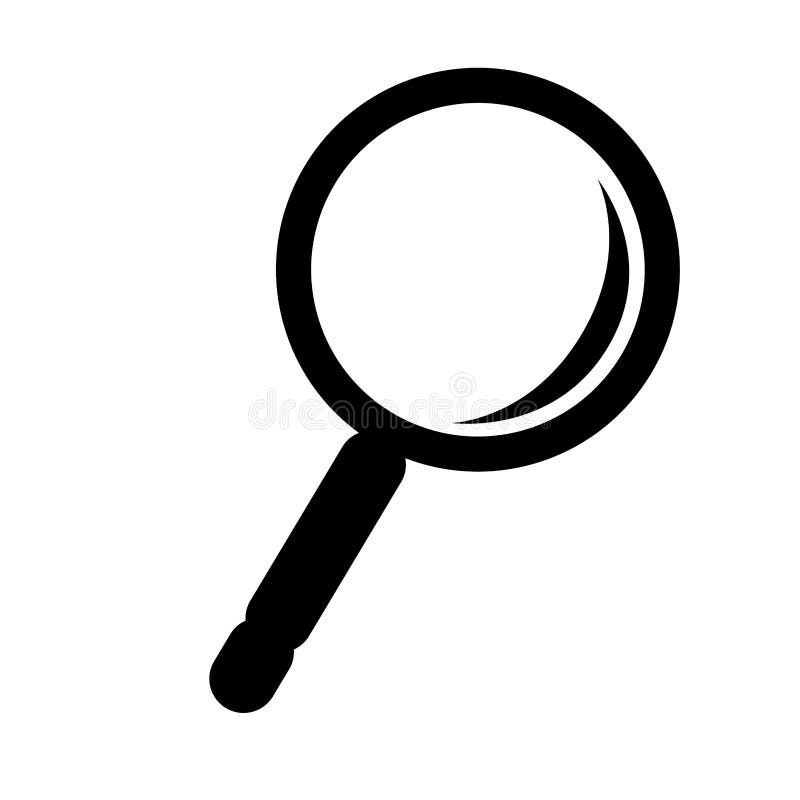 Isolated Magnifying Glass Silhouette Stock Illustration Illustration
