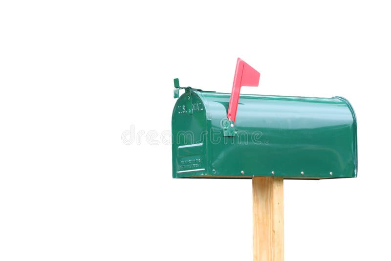 A Black Mailbox on a Wooden Post Stock Photo Image of correspondence