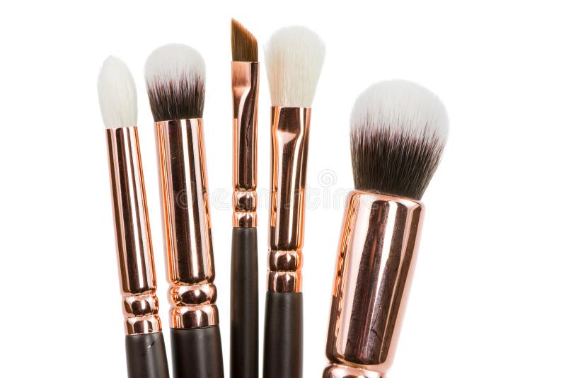 Isolated make-up brushes