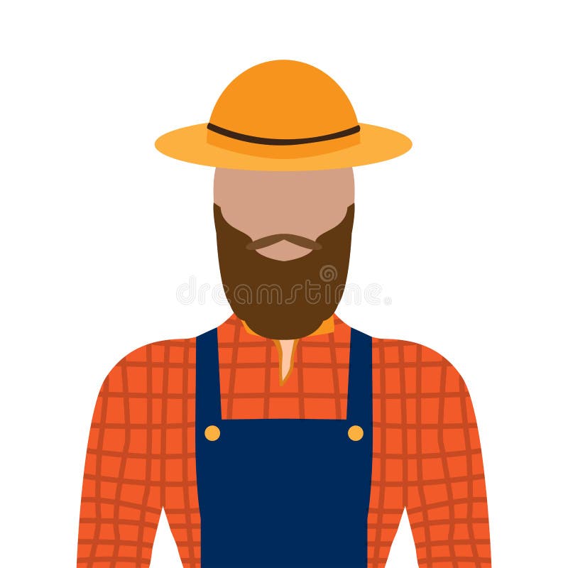 Isolated male farmer royalty free illustration Isolated male farmer royalty free illustration
