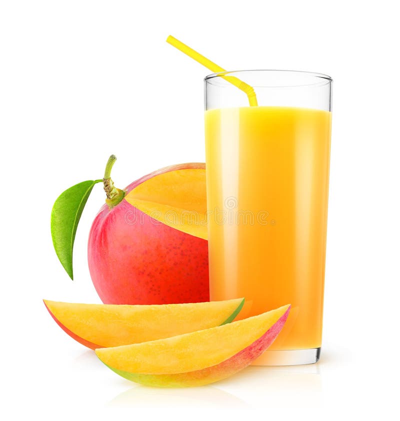 Isolated mango juice stock image. Image of glass, segment - 153222761