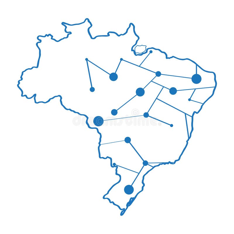 Isolated map of Brazil