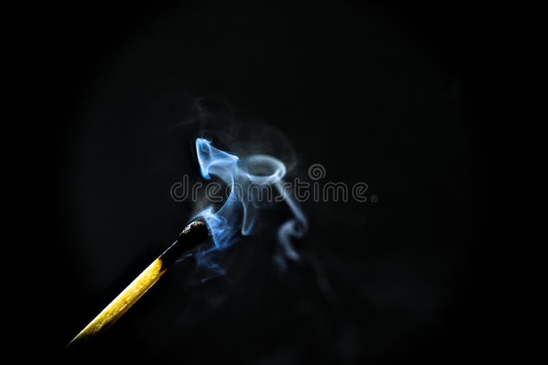 Isolated Matchstick with Smoke Stock Photo - Image of matchstick, hose ...