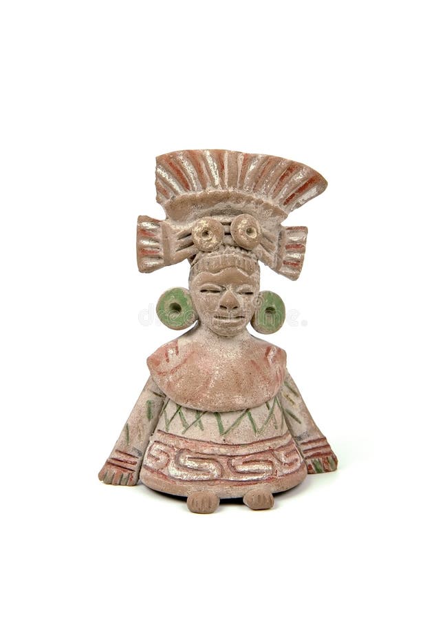 Isolated mayan terracotta stock photo