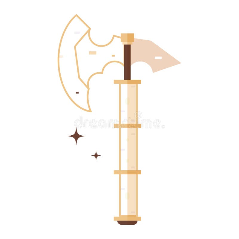 Isolated medieval axe weapon icon Vector royalty free illustration