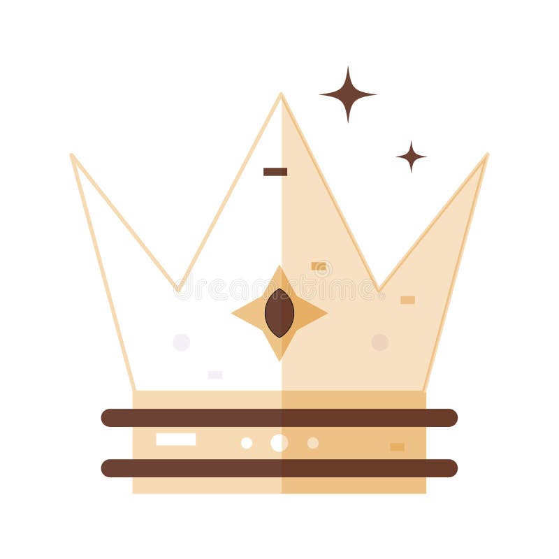 Isolated medieval king crown icon Vector royalty free illustration