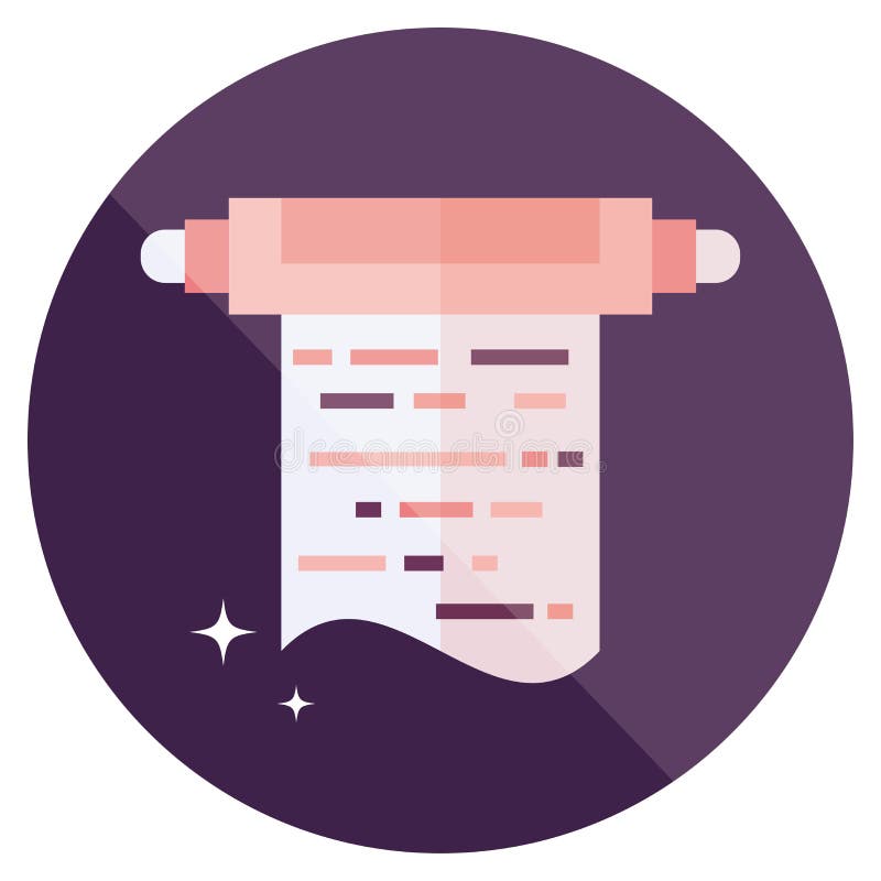 Isolated medieval scroll paper icon Vector royalty free illustration