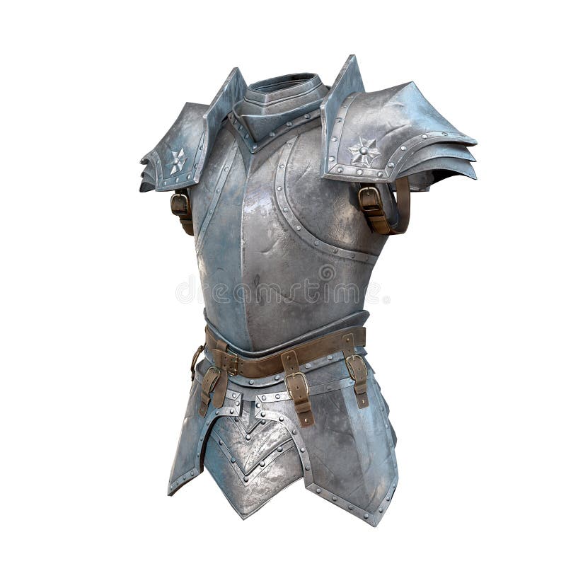 Isolated Medieval Suit Of Armour 3d illustration vector illustration