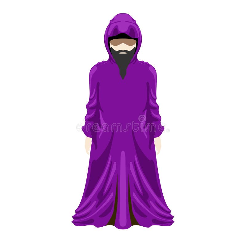 Isolated medieval wizard character royalty free illustration