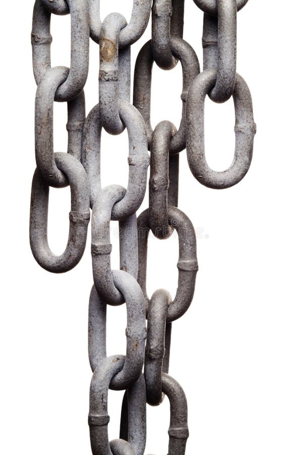 Isolated metal chain links