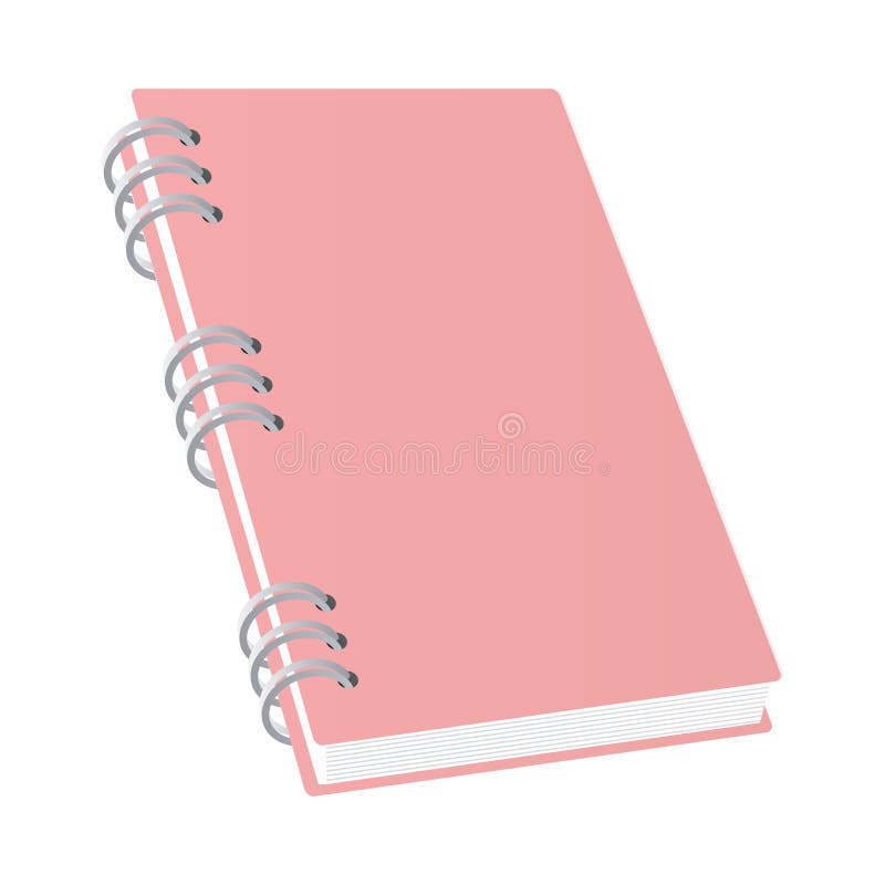 Pink notebook stock vector. Illustration of document 29342396