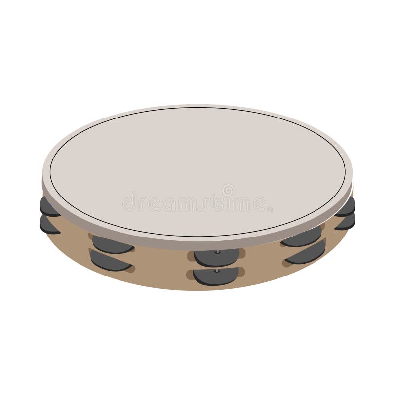 Isolated Tambourine Outline Stock Vector Illustration of style