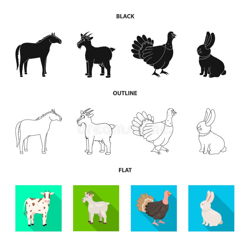Vector Illustration of Breeding and Kitchen Icon. Collection of