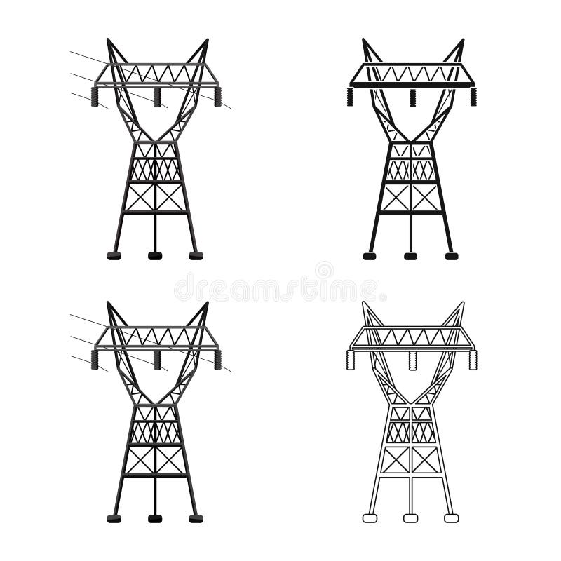 Transmit electricity stock illustration. Illustration of line - 9549478