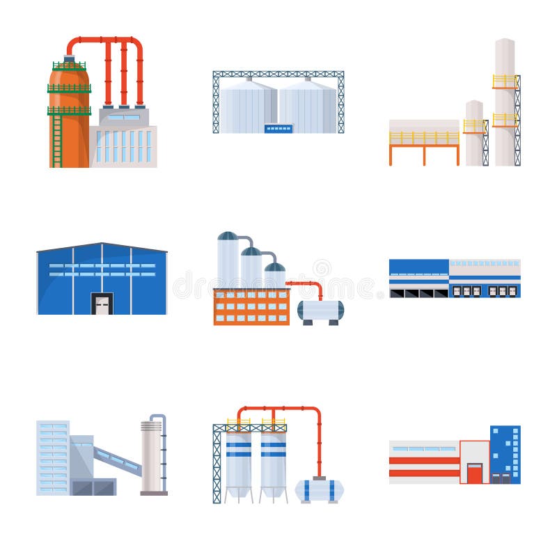 Isolated object of industry and building logo. Set of industry and construction stock symbol for web. stock illustration Isolated object of industry and building logo. Set of industry and construction stock symbol for web. stock illustration