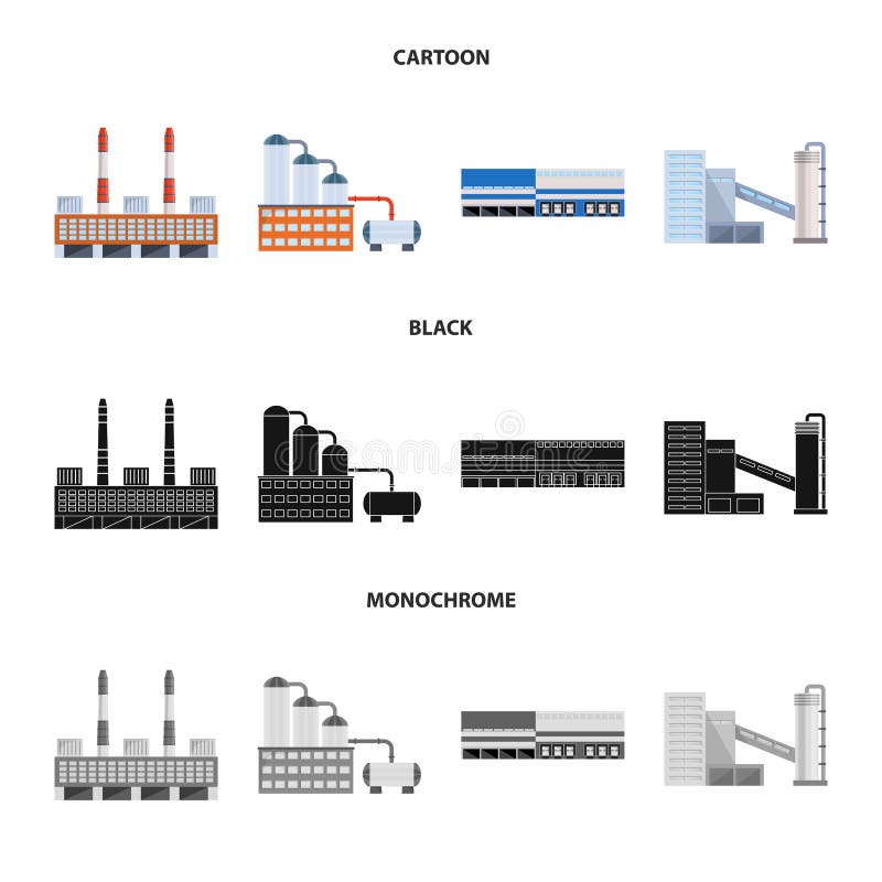 Vector illustration of production and structure logo. Collection of production and technology vector icon for stock. stock illustration Vector illustration of production and structure logo. Collection of production and technology vector icon for stock. stock illustration