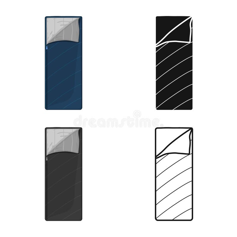 Isolated object of sack and blanket symbol. Web element of sack and sleeping stock vector illustration. vector illustration