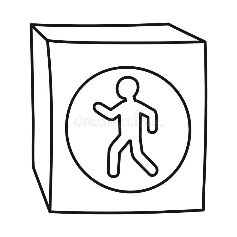 Isolated Object of Stoplight and Signal Logo.  Element of Stoplight