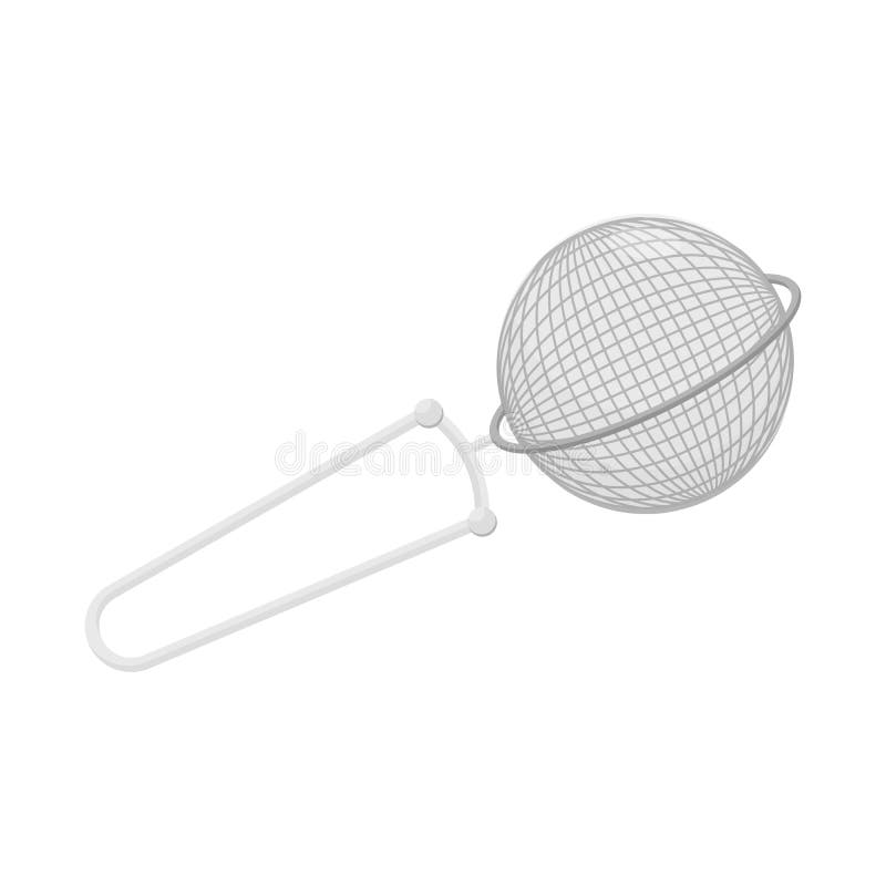 Isolated Object of Strainer and Tea Sign. Collection of Strainer and