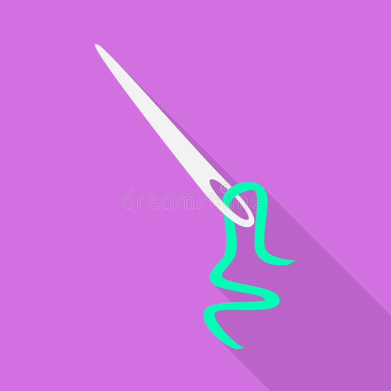Vector Illustration of Thread and Needle Sign. Collection of Thread and