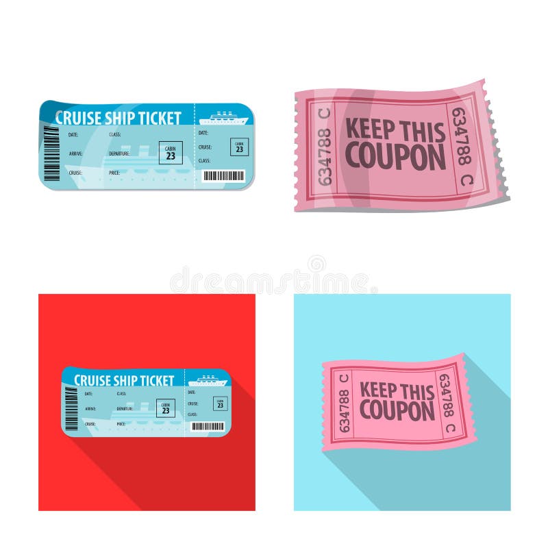 Isolated object of ticket and admission sign. Collection of ticket and event stock symbol for web. stock illustration Isolated object of ticket and admission sign. Collection of ticket and event stock symbol for web. stock illustration