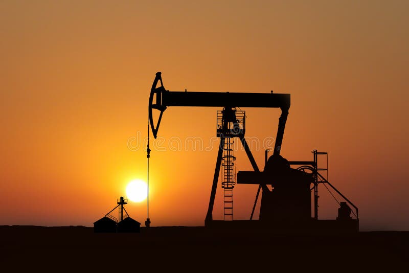 Oil Pumps. Oil Industry Equipment. Stock Photo Image of oilfield