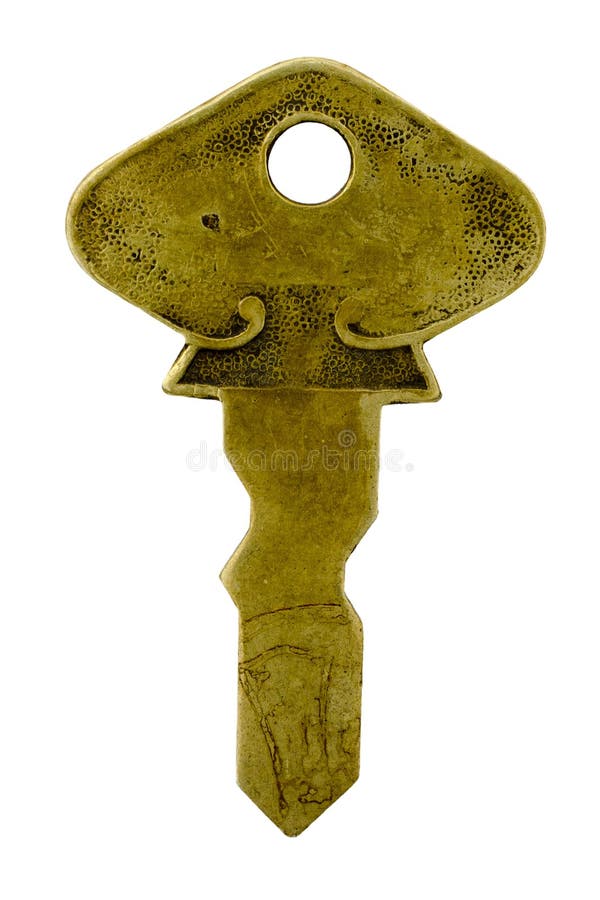 Isolated Old Brass Key stock illustration. Illustration of large 95866126