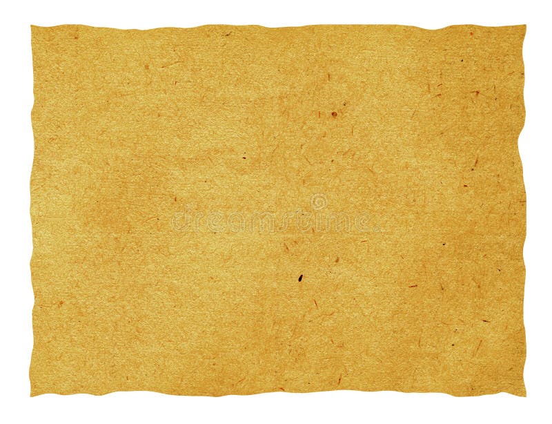 Isolated old paper sheet stock image