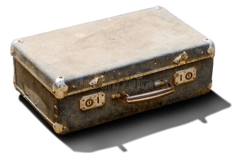 Isolated old suitcase