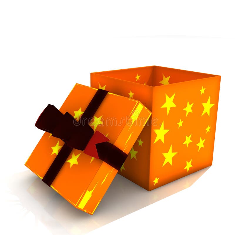 Isolated opened gift box