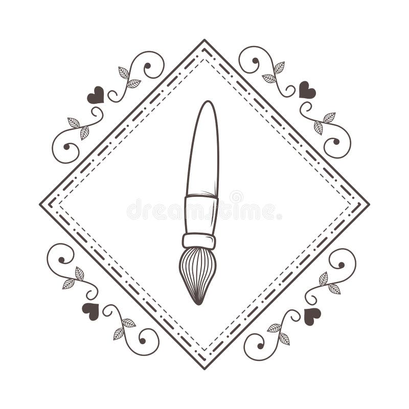 Isolated Paint Brush Design Vector Illustrator Stock Vector
