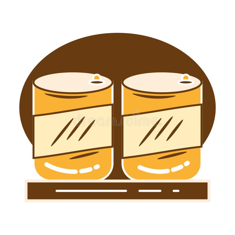 Isolated pair of beer cans icon Vector illustration