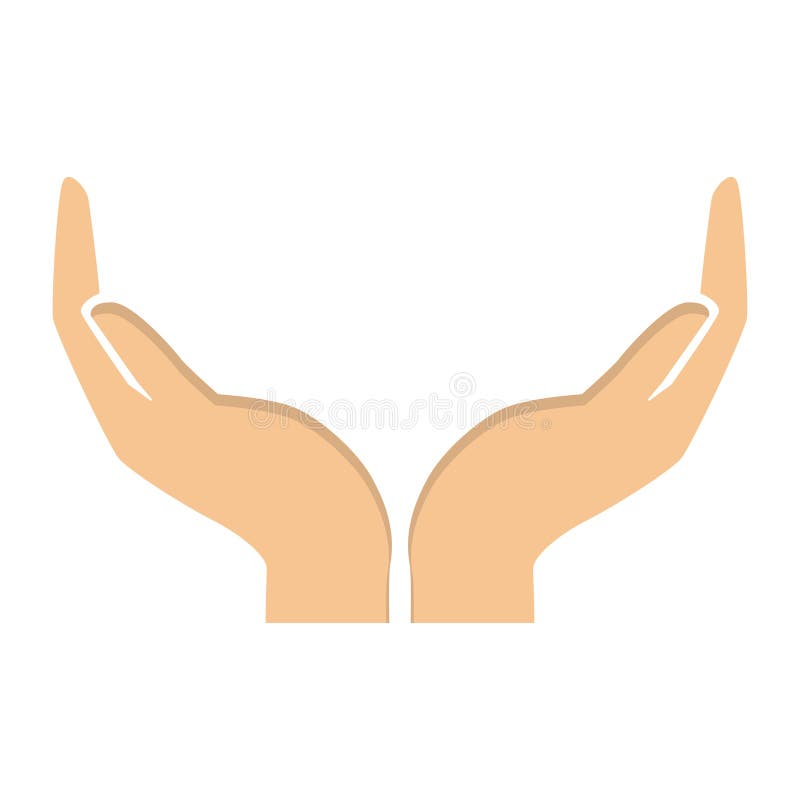 Isolated Pair of Empty Hands Doing a Holding Gesture Vector Stock