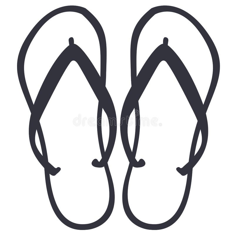 Isolated pair of sandals stock illustration