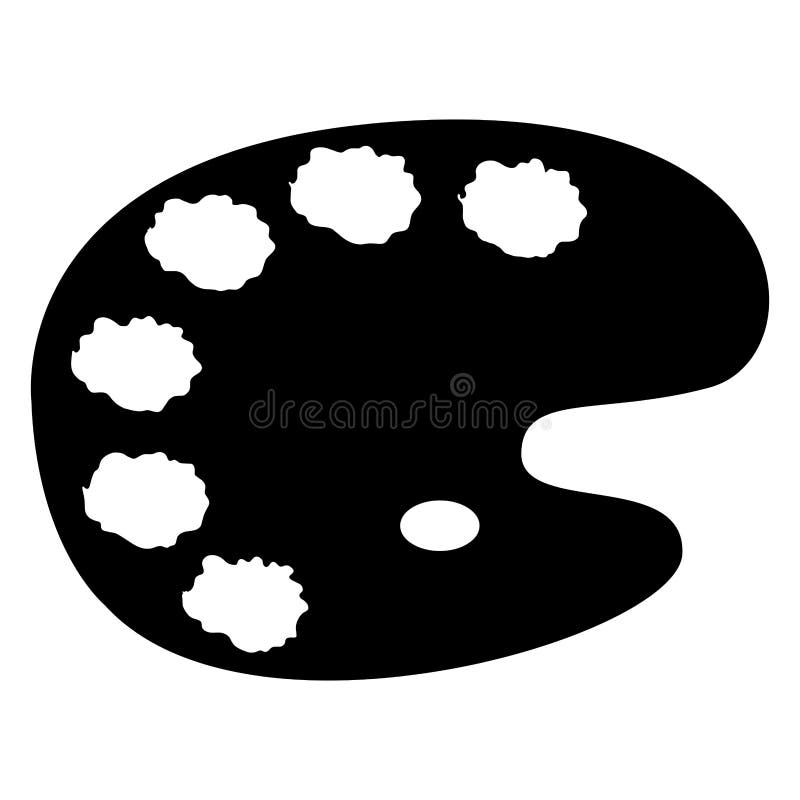 Palette silhouette stock vector. Illustration of equipment 20469550
