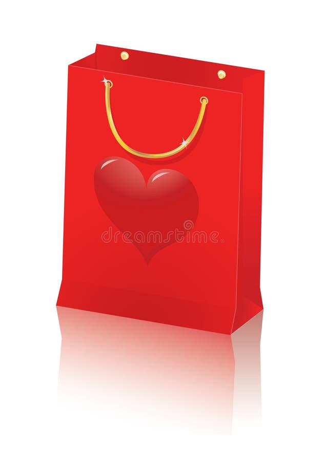 Isolated paper shopping bag