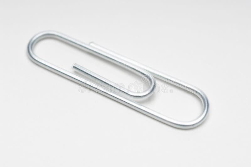 Steel Paperclip Wire Clips Stainless Steel Pressure Forms Stock Image