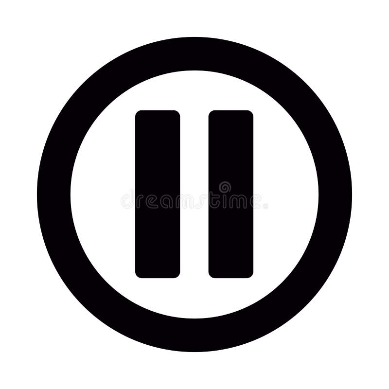 Isolated pause button vector illustration