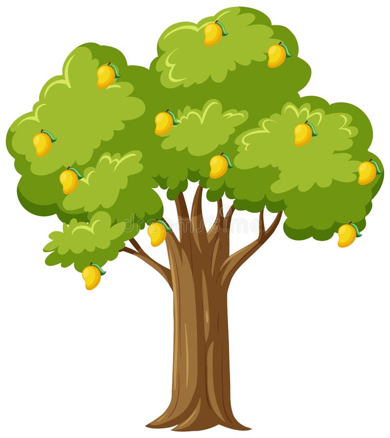 Isolated Pear Tree in Cartoon Style Stock Vector - Illustration of ...