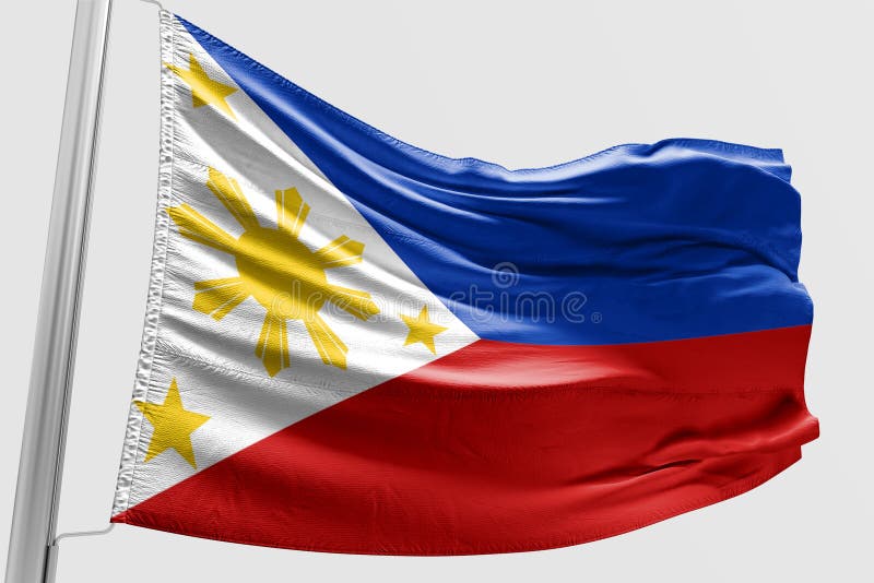 Isolated Philippine Flag Waving 3d Realistic Fabric Stock Image Image Of Countries July 118699633
