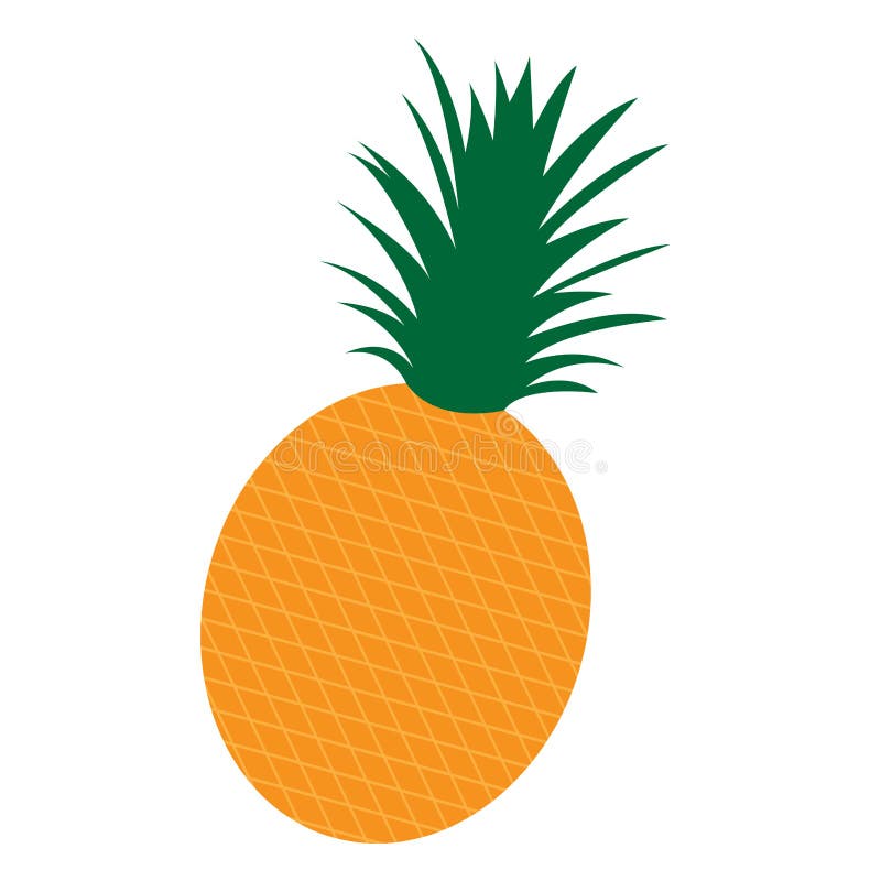 Isolated pineapple fruit stock illustration