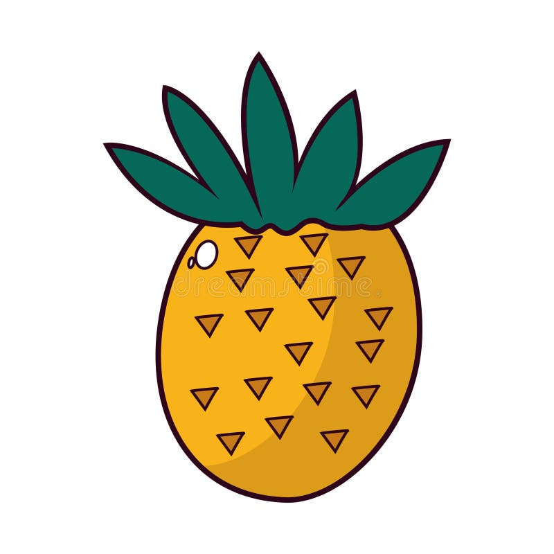 Isolated pineapple icon royalty free illustration