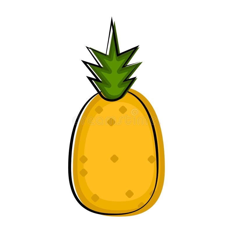 Pineapple sketch icon vector illustration