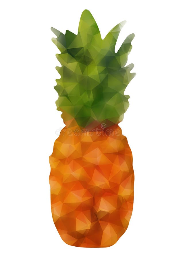 Isolated pineapple triangle stock illustration